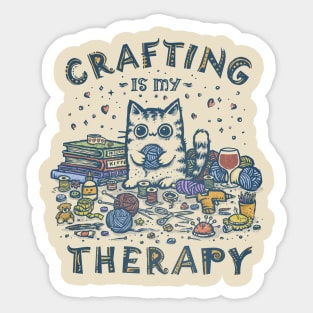 Crafting is my Therapy Sticker